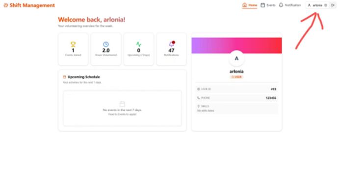 Personal settings navigation