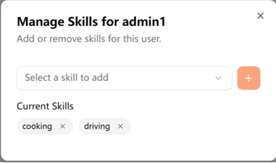 Manage skills